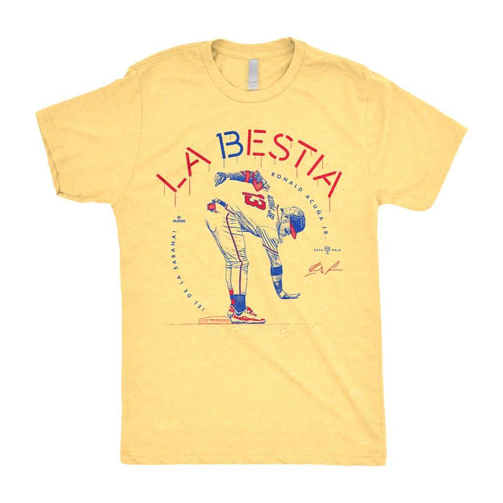 La Bestia Shirt | Ronald Acuña Jr. Too Small Atlanta Baseball MLBPA RotoWear