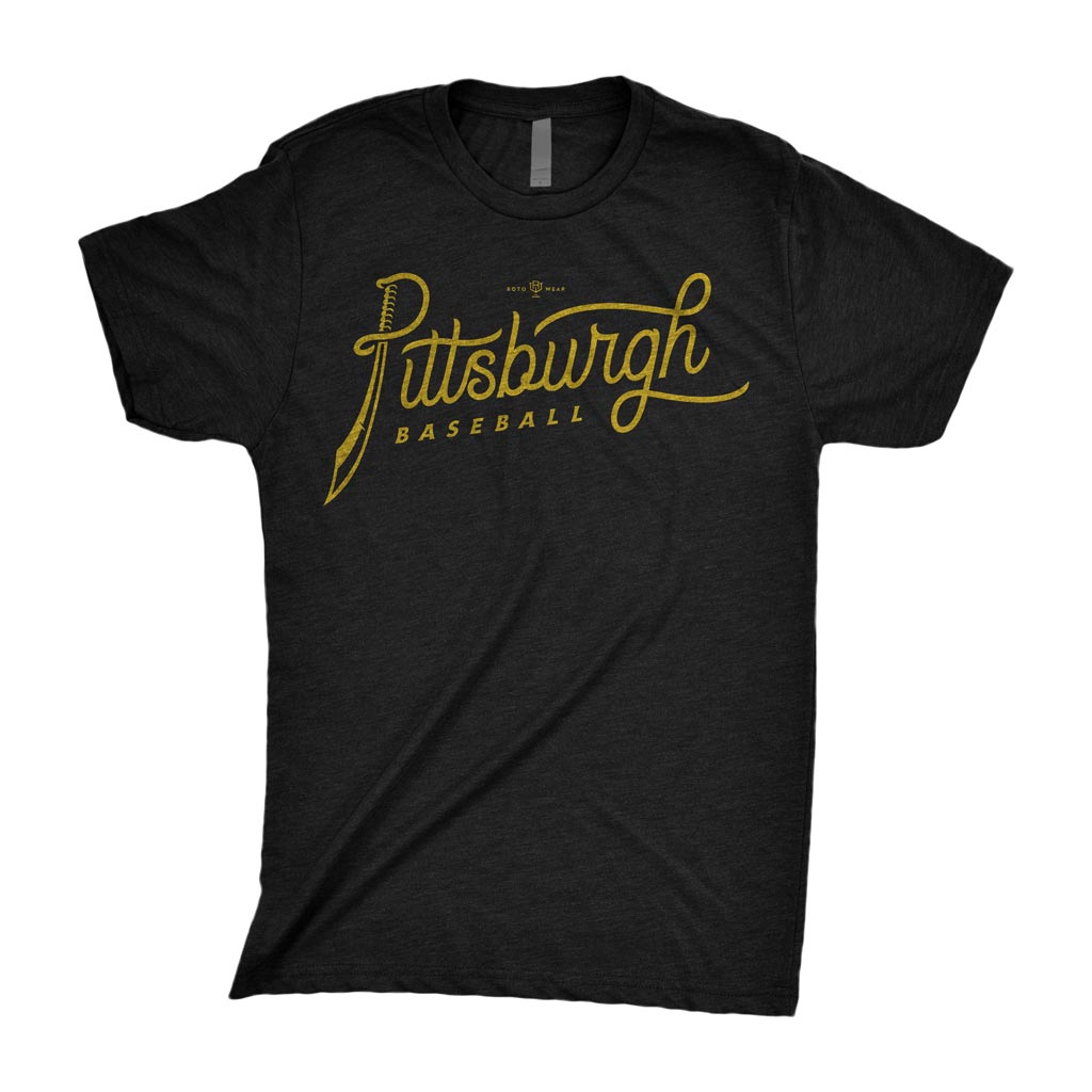 Pittsburgh Sword Logo Shirt | Pittsburgh Baseball Home Run Pirate Sword Original RotoWear Design