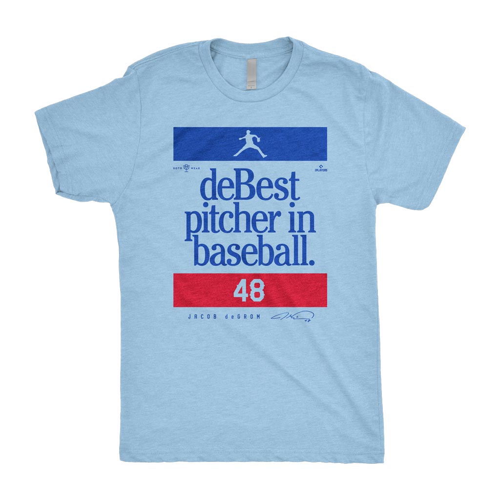 deBest Pitcher In Baseball Shirt | Jacob deGrom Texas Baseball MLBPA RotoWear