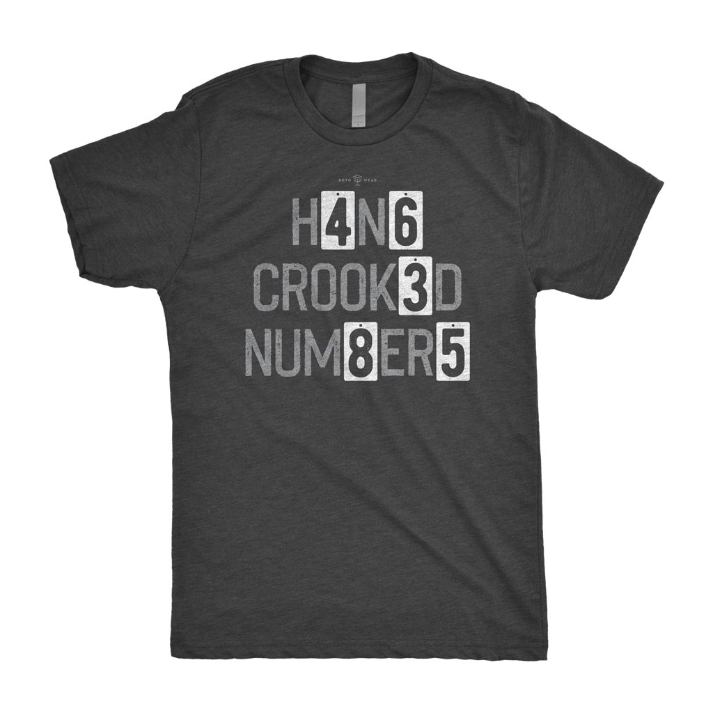 Hang Crooked Numbers Shirt | Baseball RotoWear H4N6 CROOK3D NUM8ER5