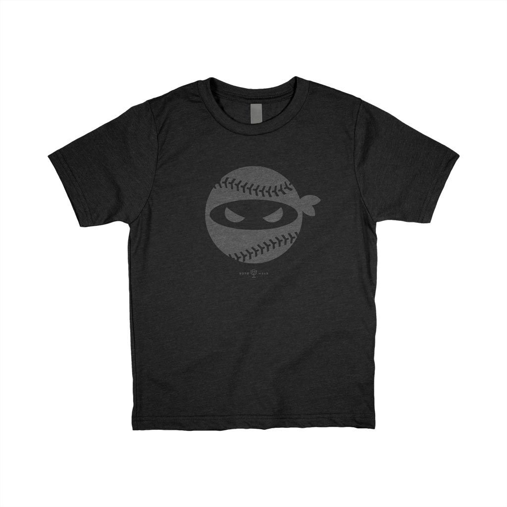 Pitching Ninja Youth T-Shirt (Dark Mode Edition)