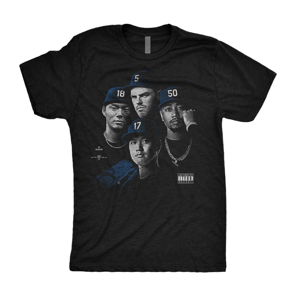 All Eyez On LA Shirt | Shohei Ohtani Mookie Betts Freddie Freeman Yoshinobu Yamamoto Los Angeles Baseball ITFDB RotoWear
