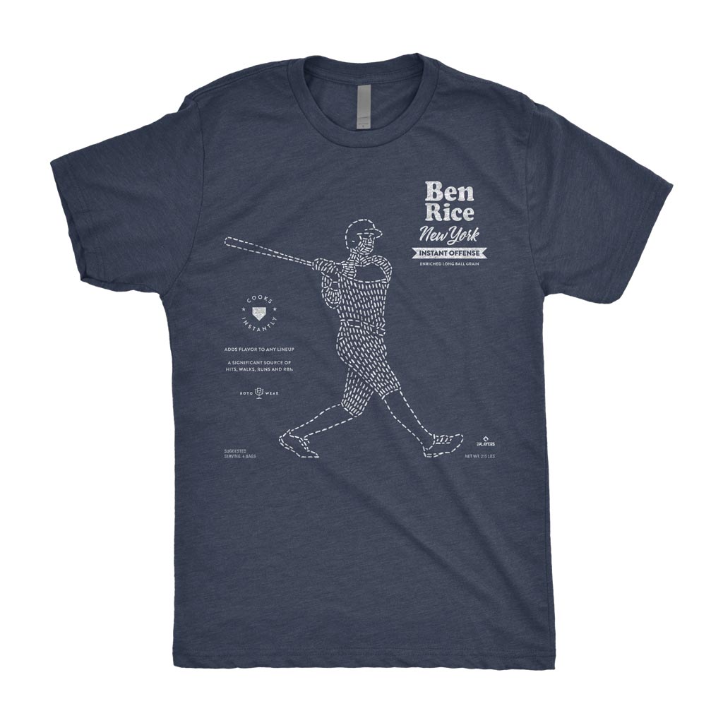 Ben Rice: Instant Offense Shirt | Bronx New York Baseball Enriched Long Ball Grain Cooks Instantly MLBPA RotoWear