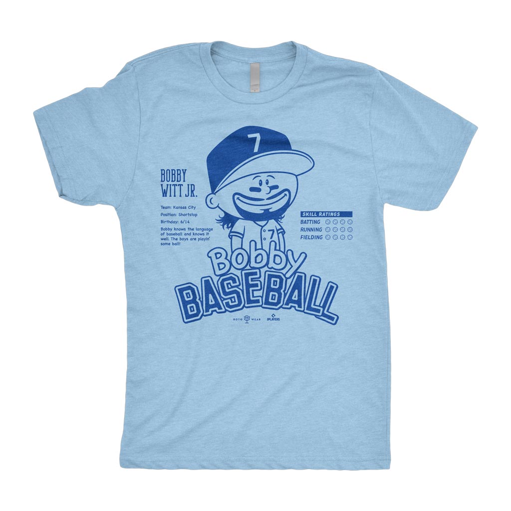 Bobby Baseball Shirt | Bobby Witt Jr. Kansas City Baseball MLBPA RotoWear