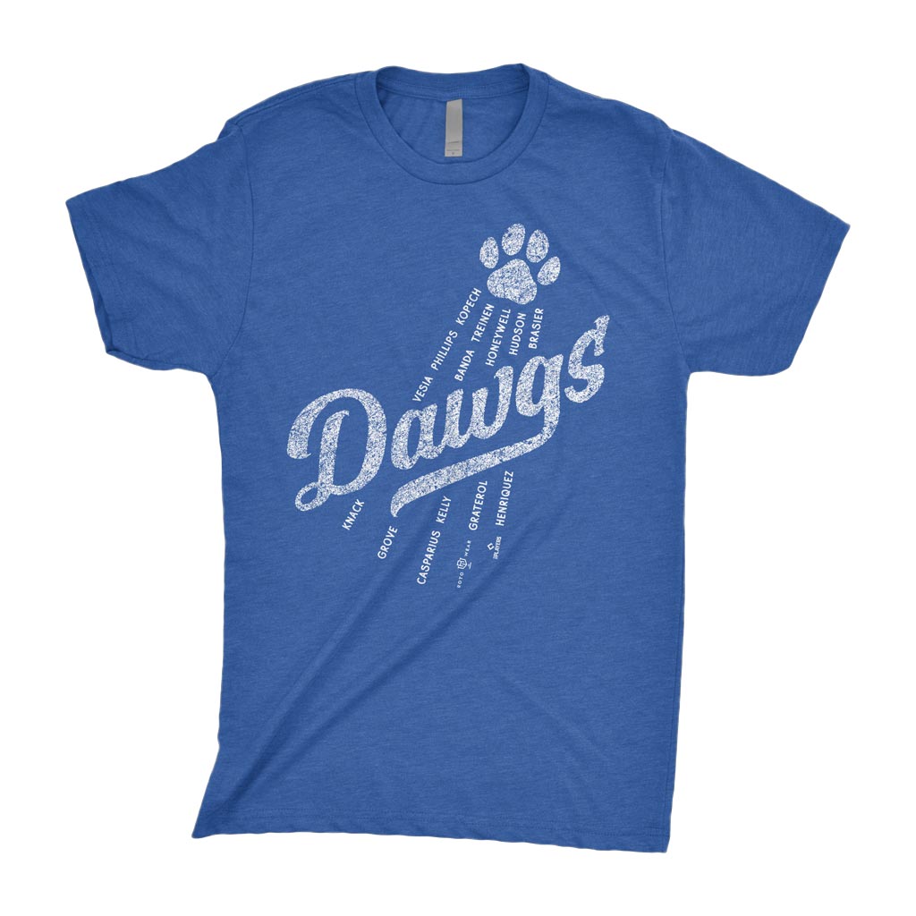 Bullpen Dawgs Shirt | Los Angeles Baseball MLBPA RotoWear | Michael Kopech, Evan Phillips, Brent Honeywell, Blake Treinen, Alex Vesia, Daniel Hudson, Anthony Banda, Ryan Brasier, Landon Knack, Michael Grove, Ben Casparius, Joe Kelly, Brusdar Graterol &amp; Edgardo Henriquez