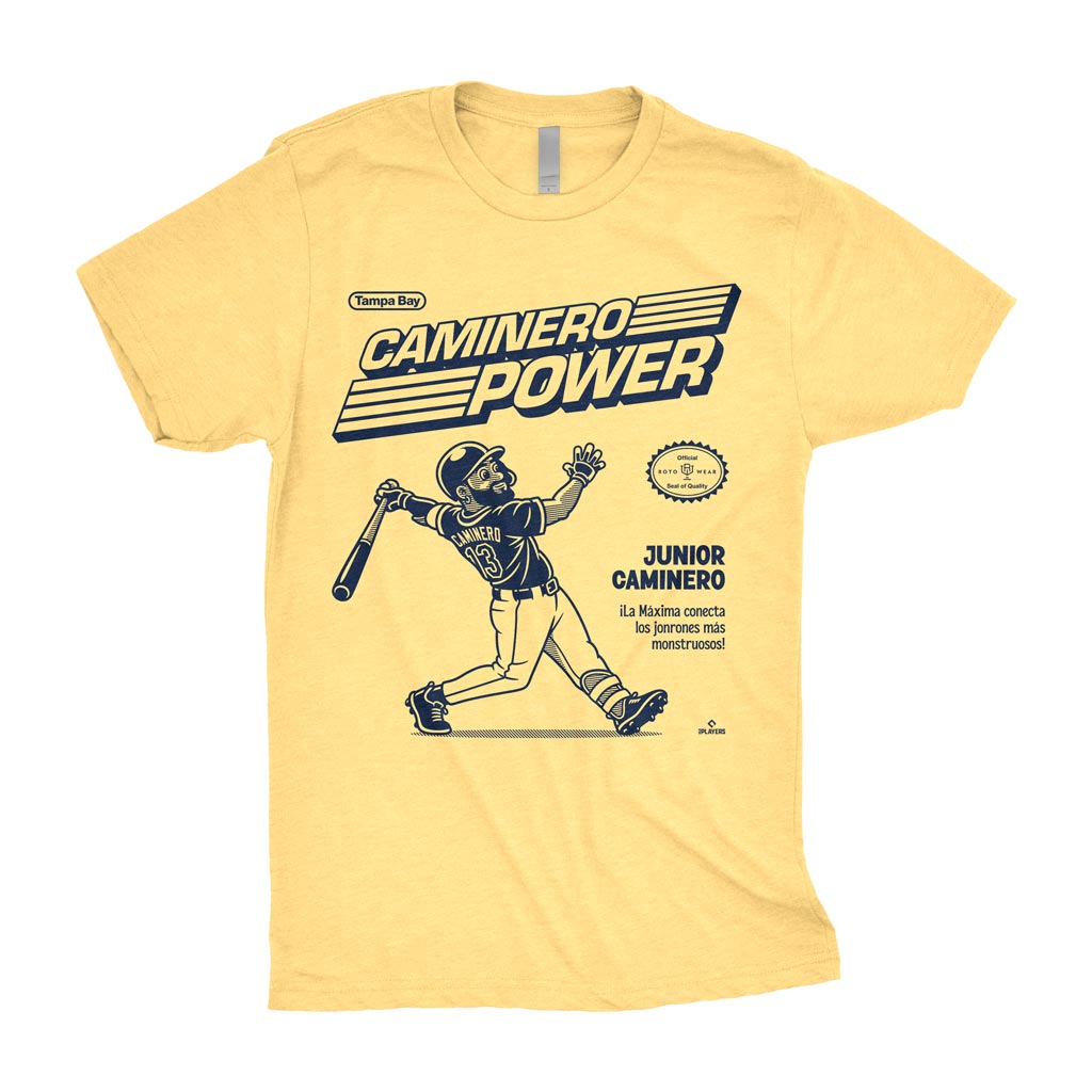 Caminero Power Shirt | Junior Caminero La Máxima Tampa Bay Baseball MLBPA RotoWear