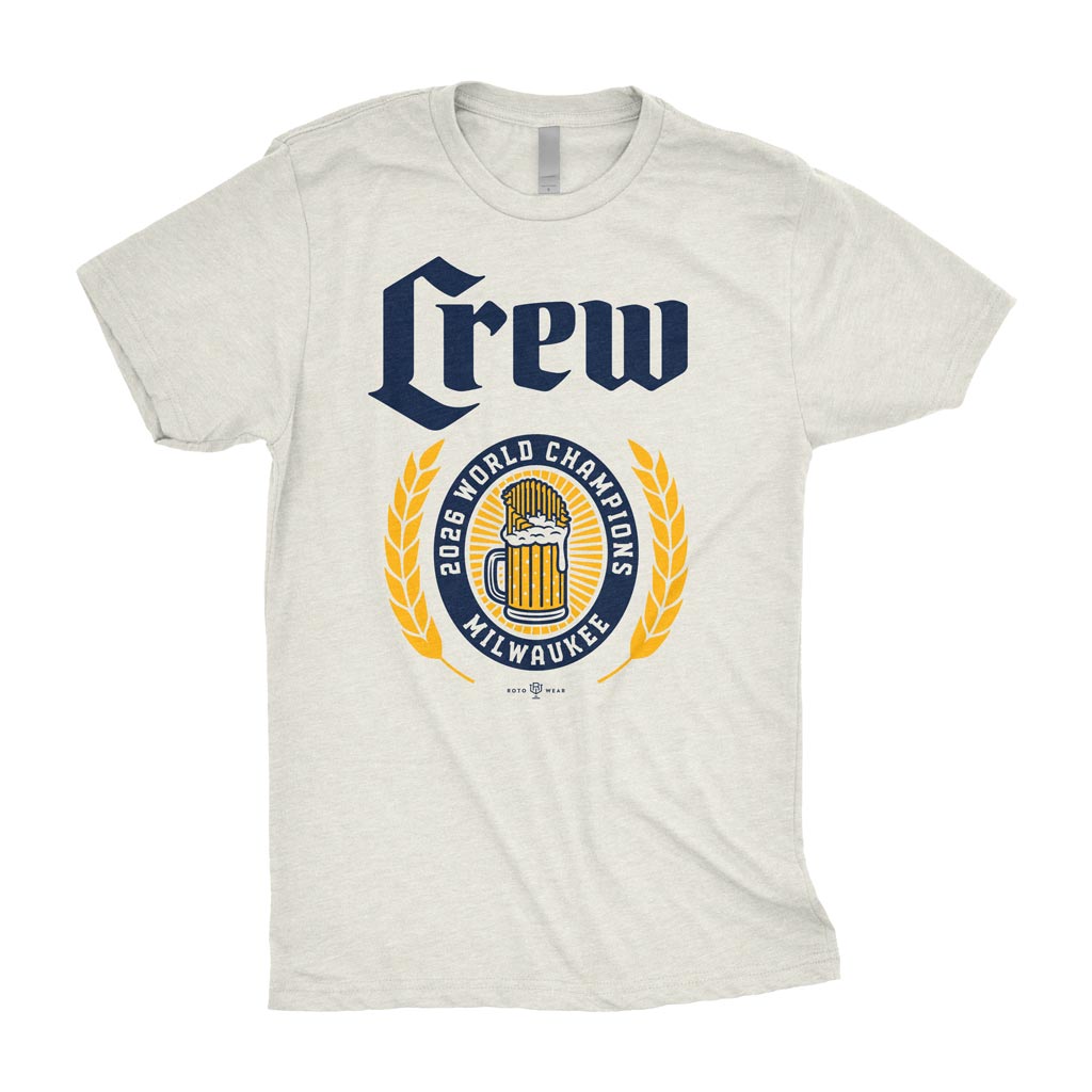 Crew 2026 Champs Shirt | Milwaukee Baseball 2026 World Champions Trophy Beer Mug Original RotoWear Design