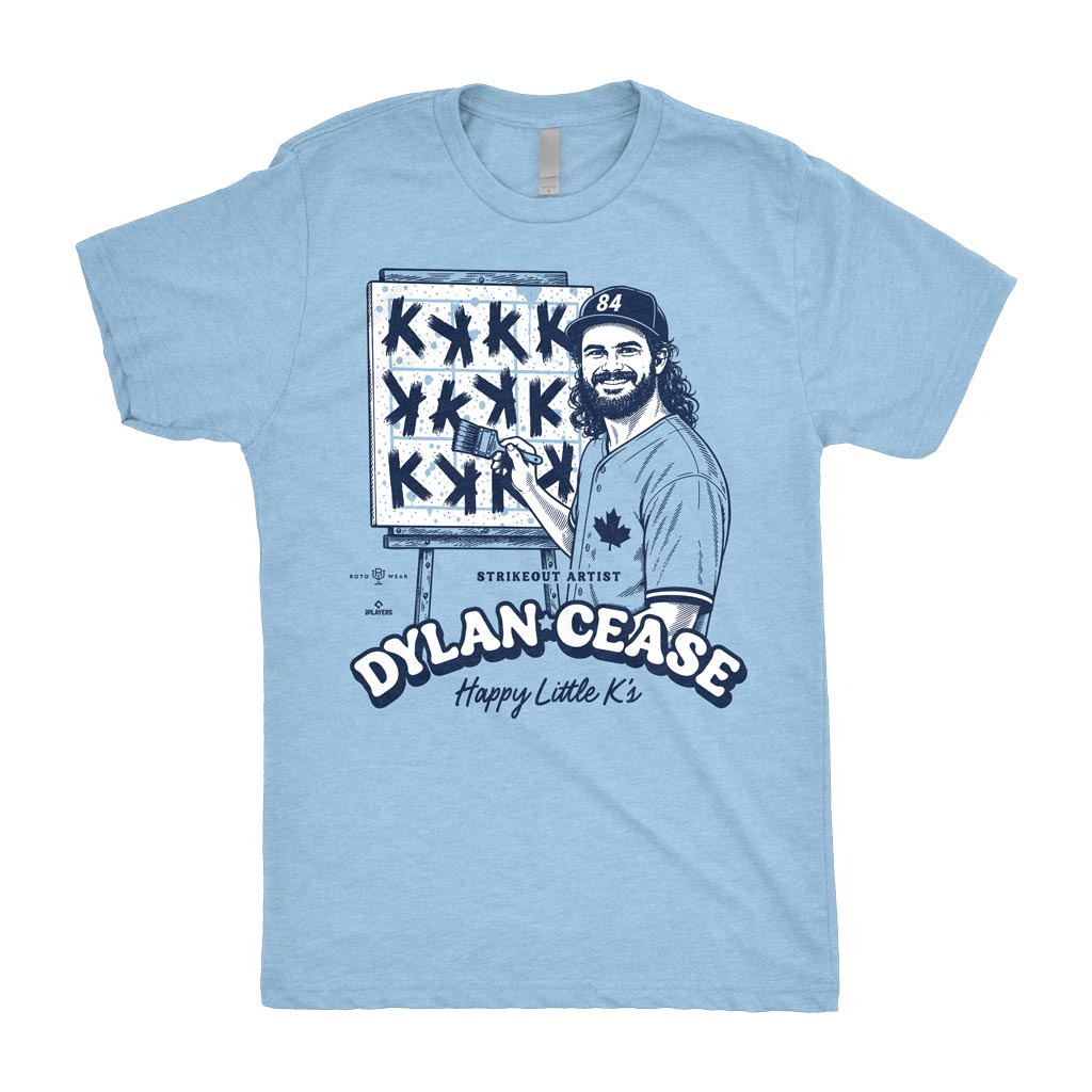 Dylan Cease: Strikeout Artist Shirt | Happy Little K’s Toronto Baseball MLBPA RotoWear