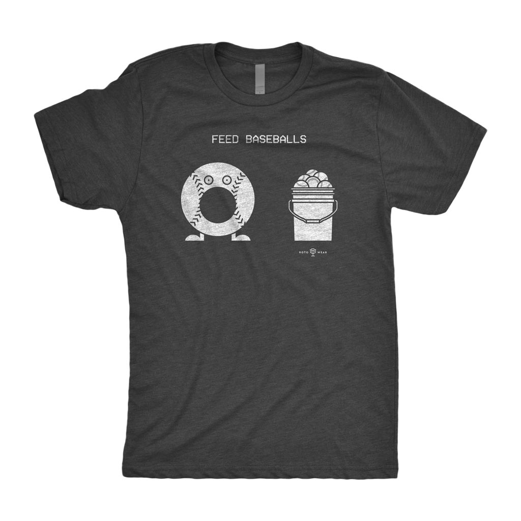 Feed baseballs shirt itysl egg game baseball rotowear design