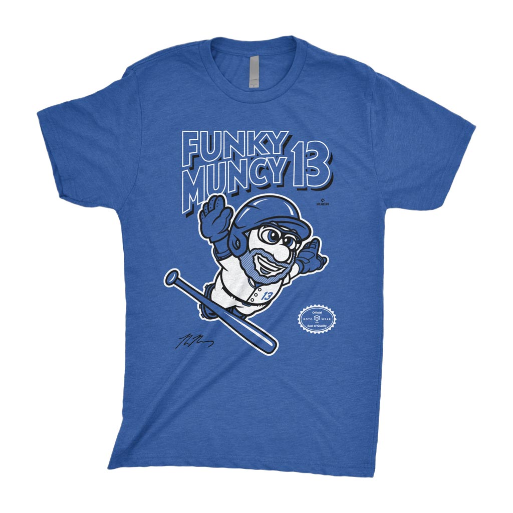 Funky Muncy Shirt | Max Muncy 13 Los Angeles Baseball MLBPA RotoWear Design