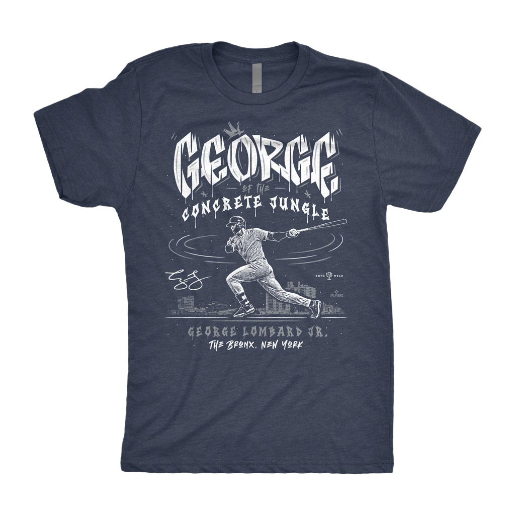 George Of The Concrete Jungle Shirt | George Lombard Jr. Bronx New York Baseball MLBPA RotoWear