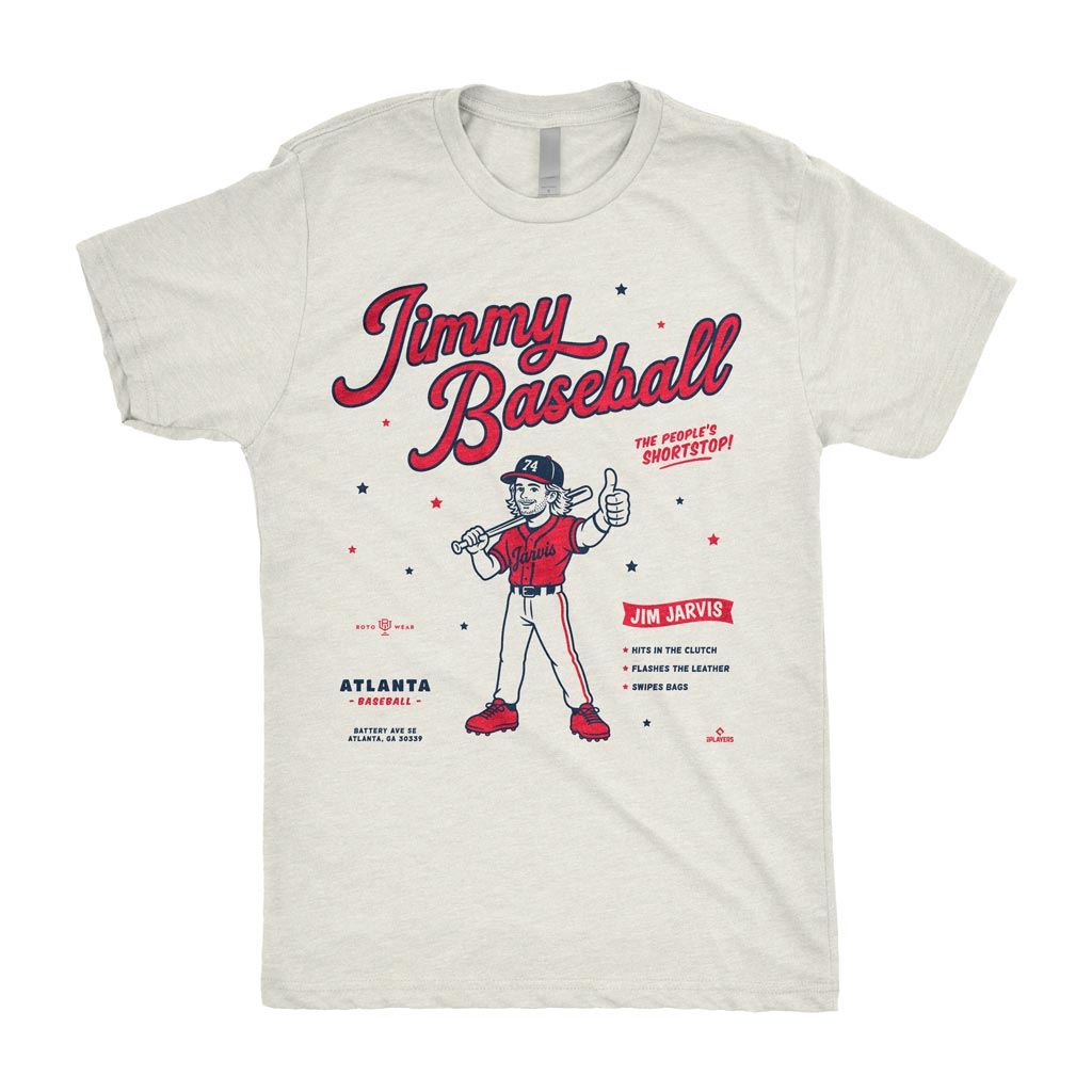 Jimmy Baseball Shirt | Jim Jarvis Atlanta Baseball The People's Shortstop MLBPA RotoWear Design