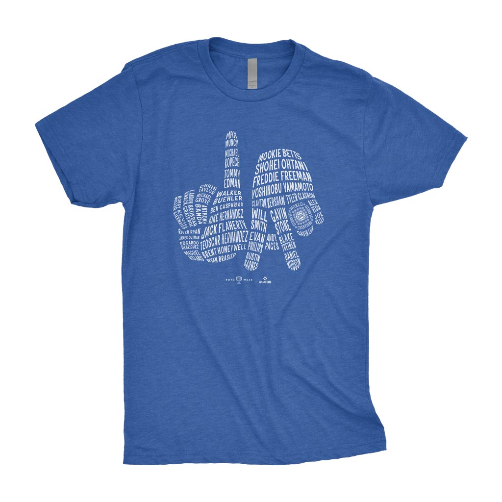 LA 2024 Champs Shirt | Ohtani Freeman Betts LA Fingers Hands Sign Championship Ring Los Angeles Baseball MLBPA RotoWear