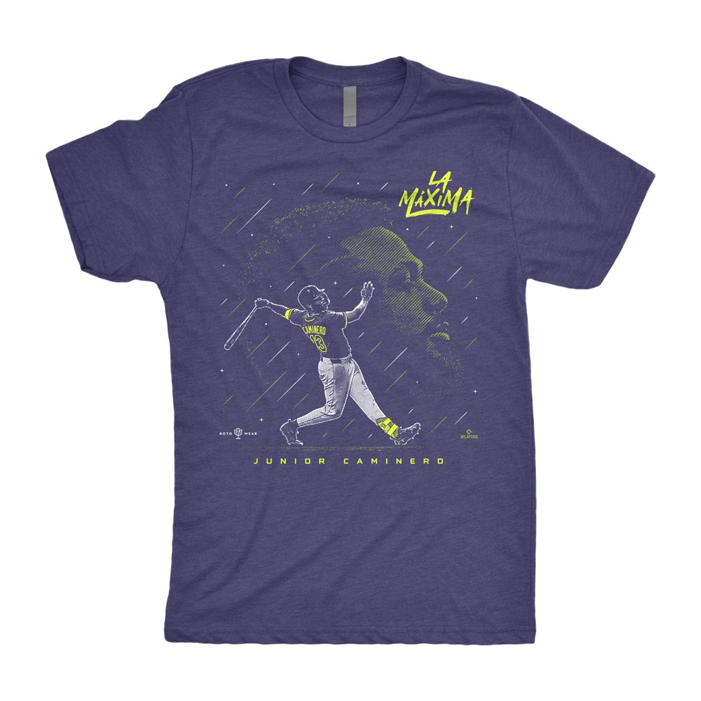 La Máxima Shirt | Junior Caminero Tampa Bay Baseball MLBPA RotoWear