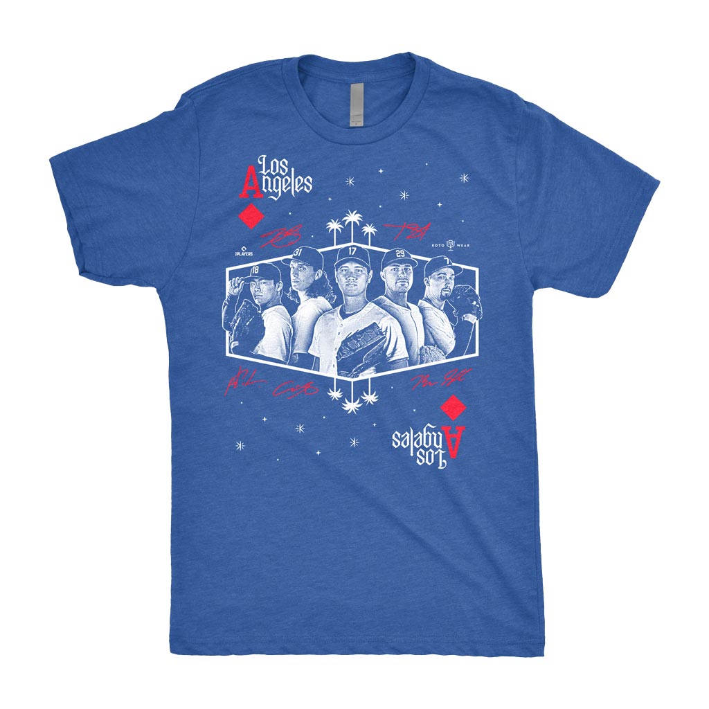 Los Angeles Aces Shirt | Shohei Ohtani Tarik Skubal Yoshinobu Yamamoto Tyler Glasnow Blake Snell LA Baseball MLBPA RotoWear Design