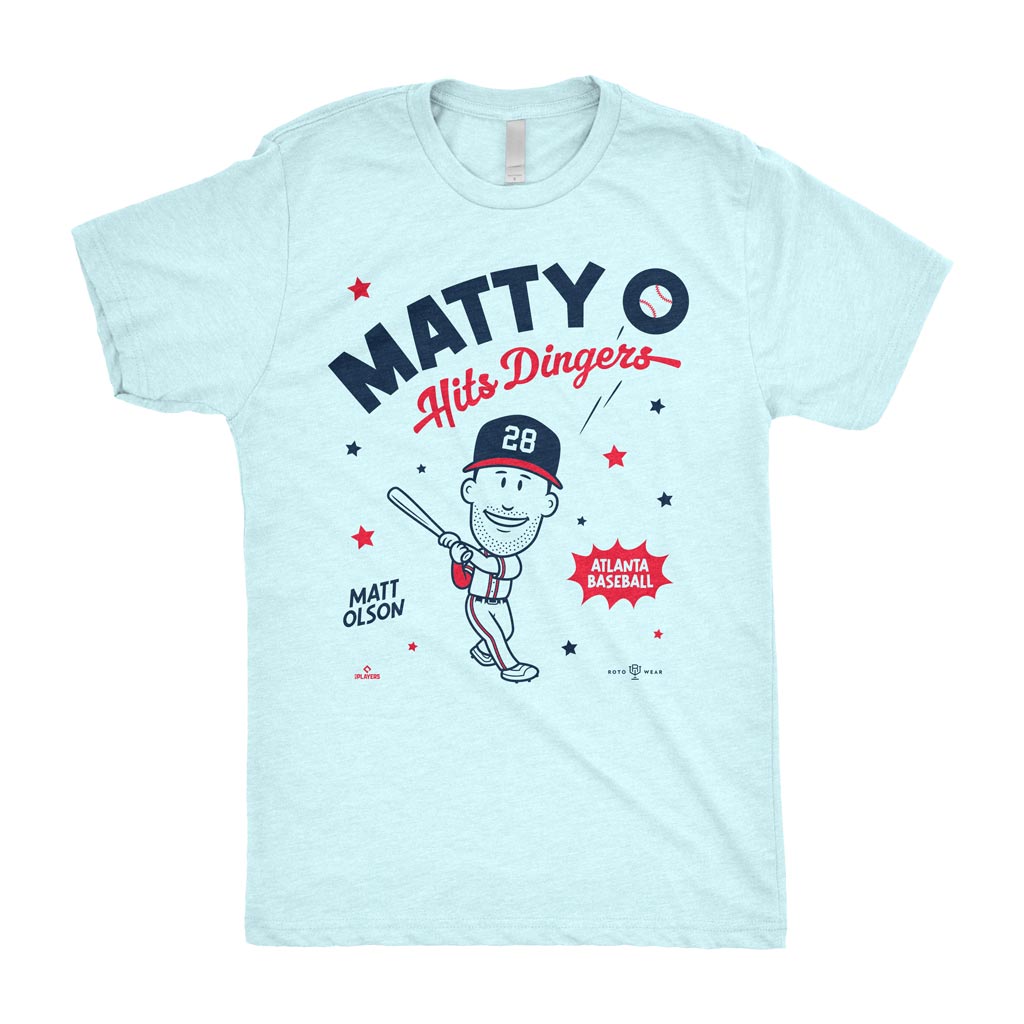 Matty O Hits Dingers Shirt | Matt Olson Atlanta Baseball MLBPA RotoWear