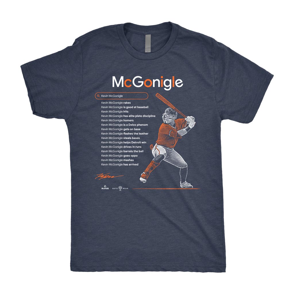 McGonigle Shirt | Kevin McGonigle Google Search Results Detroit Baseball MLBPA RotoWear