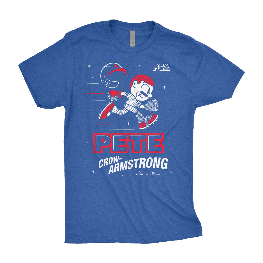 PCA: Supersonic Speed Shirt | Pete Crow-Armstrong North Side Chicago Baseball Sonic MLBPA RotoWear Design