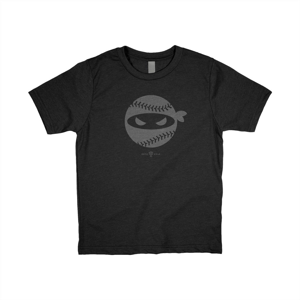 Pitching Ninja Youth T-Shirt (Dark Mode Edition)