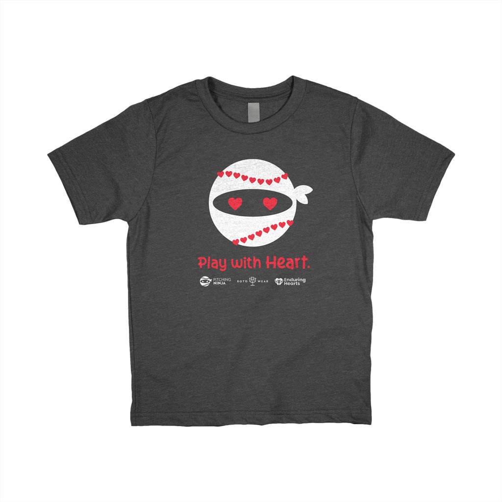Pitching Ninja Youth T-Shirt (Play With Heart Edition)