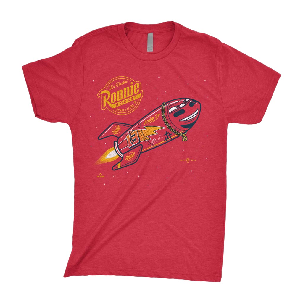 Ronnie Rocket Shirt | Ronald Acuña Jr. Atlanta Baseball MLBPA RotoWear