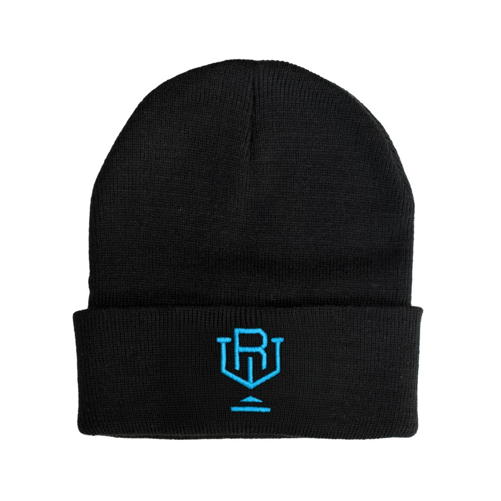 RotoWear Icon Beanie (Black x Electric Blue)