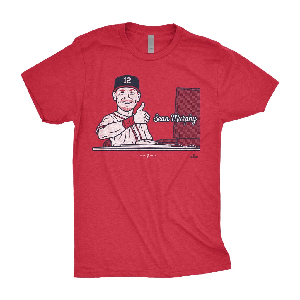 Sean Murphy Thumbs Up Shirt | Atlanta Baseball Thumbs Up Kid At Computer Meme MLBPA RotoWear