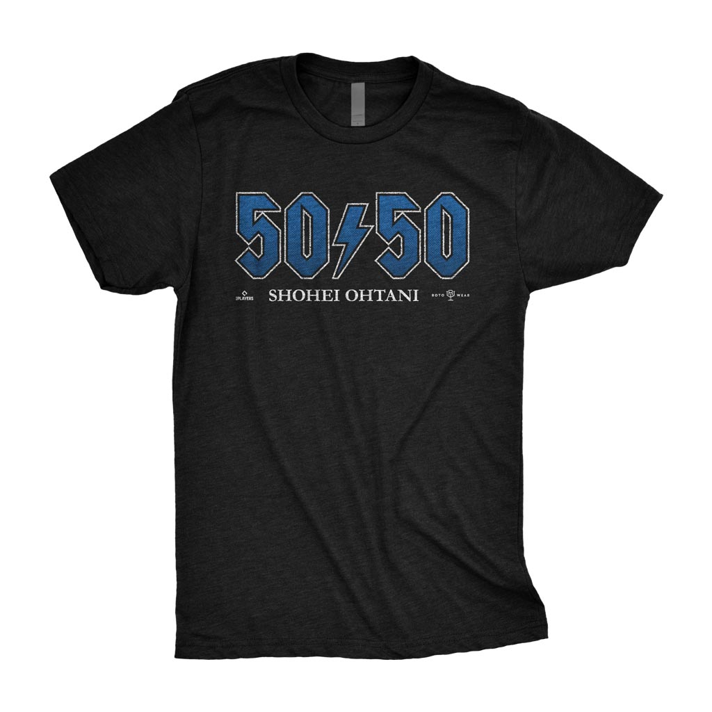 Shohei Ohtani: 50/50 Rock Star Shirt | Los Angeles Baseball RotoWear