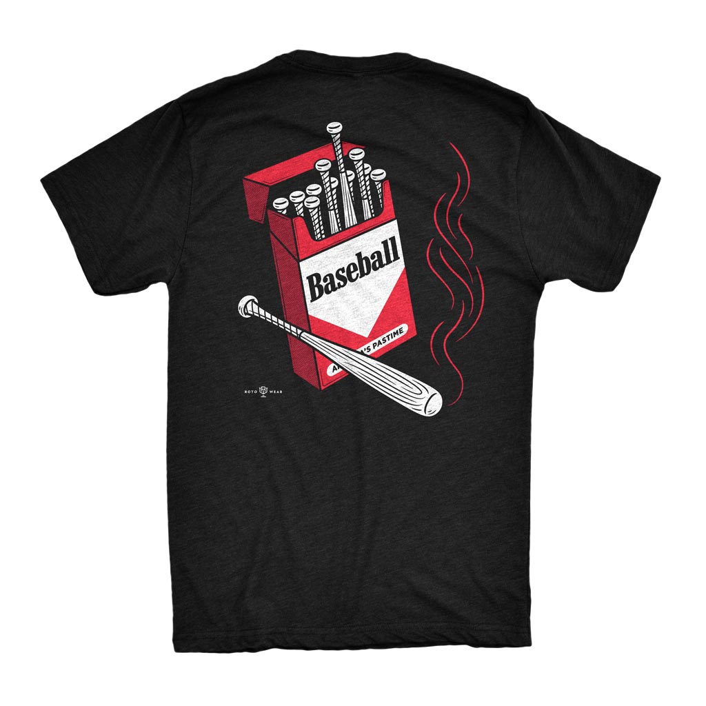 Smoking Barrels Shirt | Baseball America’s Pastime Baseball Bat RotoWear Design