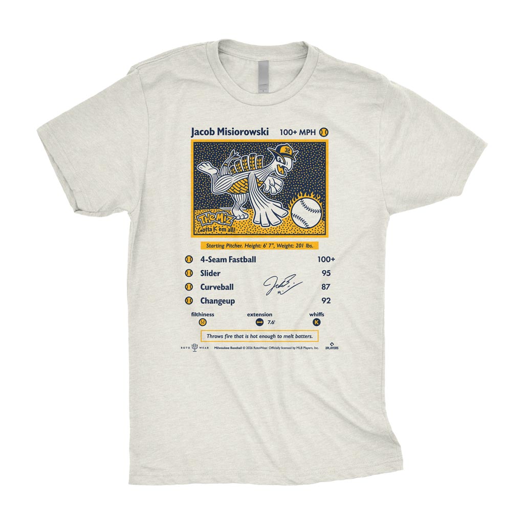 The Miz: Gotta K ‘Em All Shirt | Jacob Misiorowski Milwaukee Baseball MLBPA RotoWear
