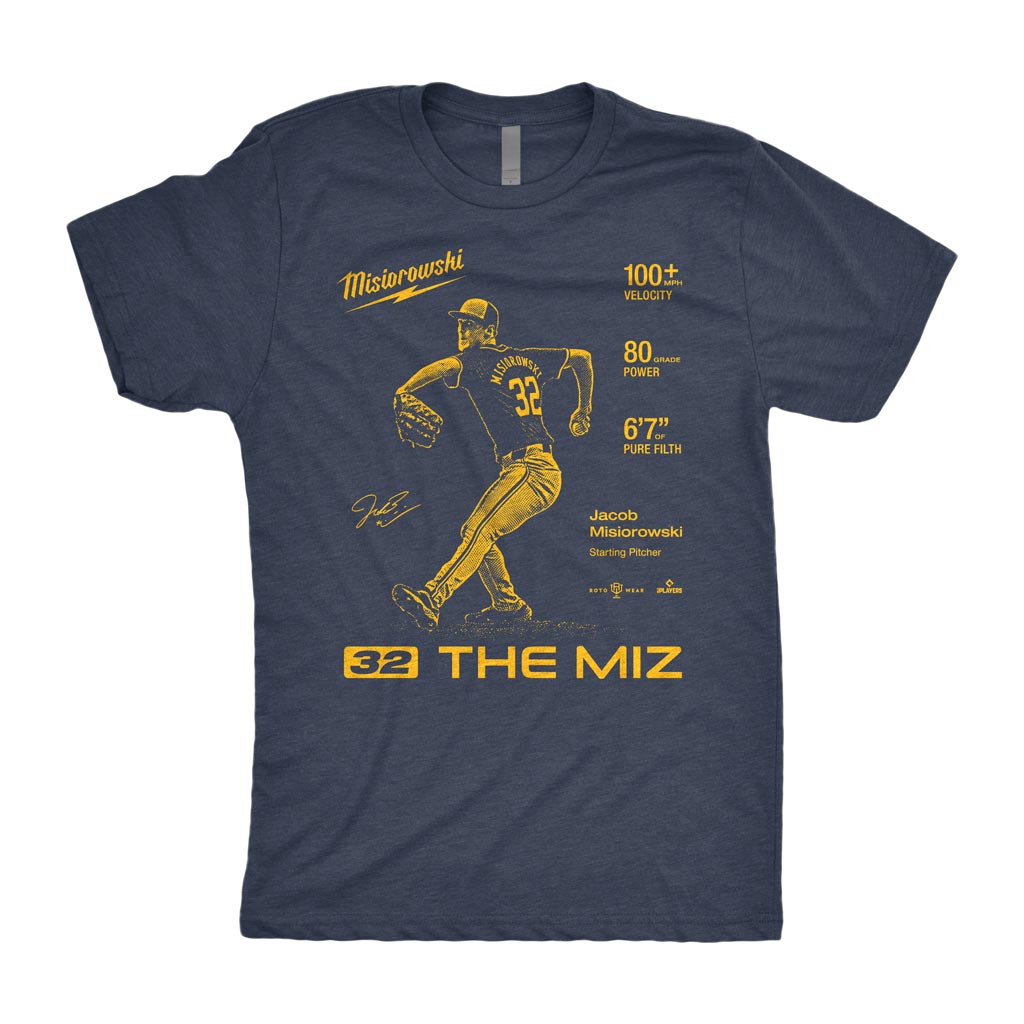 The Miz Shirt | Jacob Misiorowski 32 Milwaukee Baseball MLBPA RotoWear