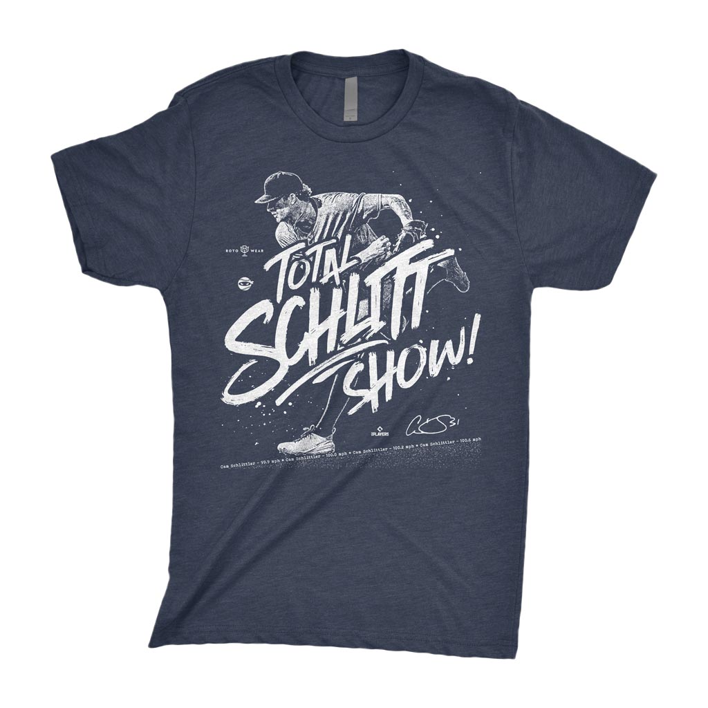 Total Schlitt Show Shirt | Cam Schlittler Bronx New York Baseball Pitching Ninja MLBPA RotoWear