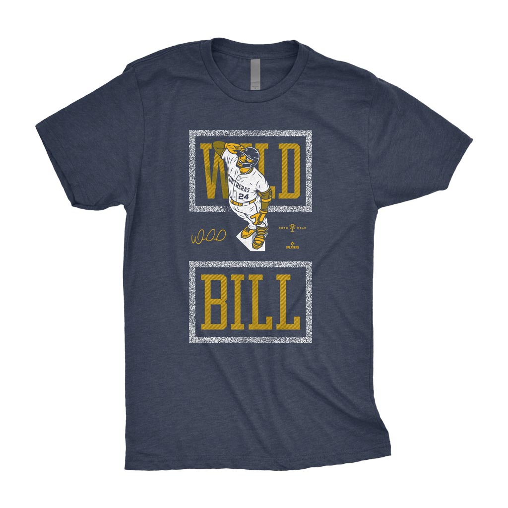 Wild Bill Salute Shirt | William Contreras Milwaukee Baseball MLBPA RotoWear