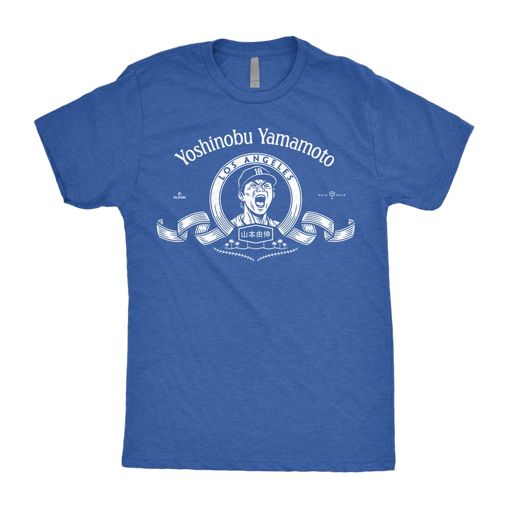 Yamamoto Roar Shirt | Yoshinobu Yamamoto Los Angeles Baseball MLBPA RotoWear