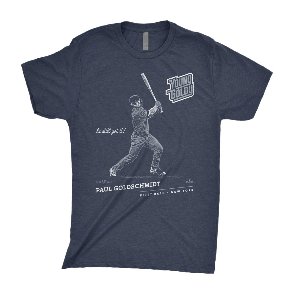 Young Goldy Shirt | Paul Goldschmidt Bronx New York Baseball MLBPA RotoWear