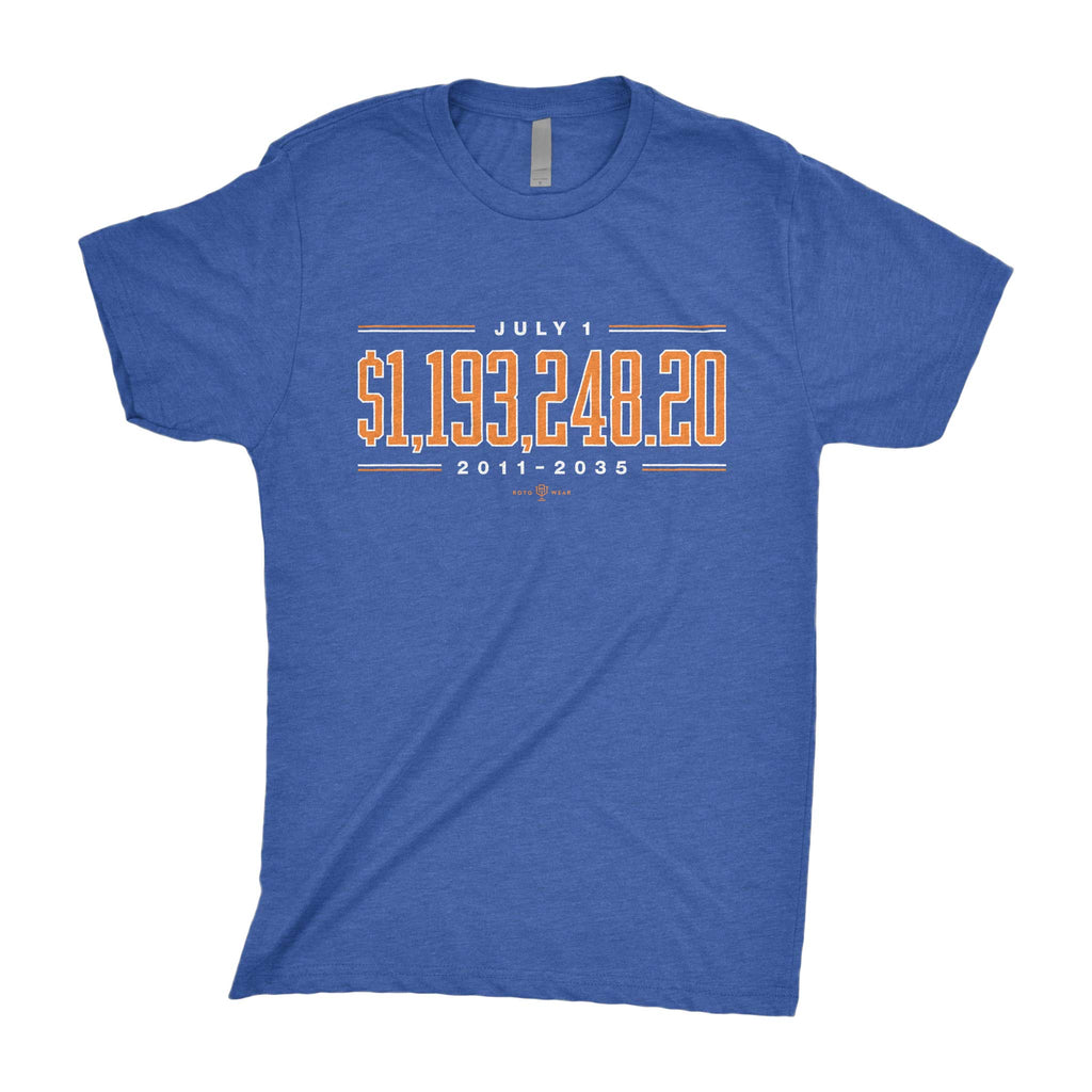 $1,193,248.20 Shirt  July 1 New York Baseball Bobby Bonilla