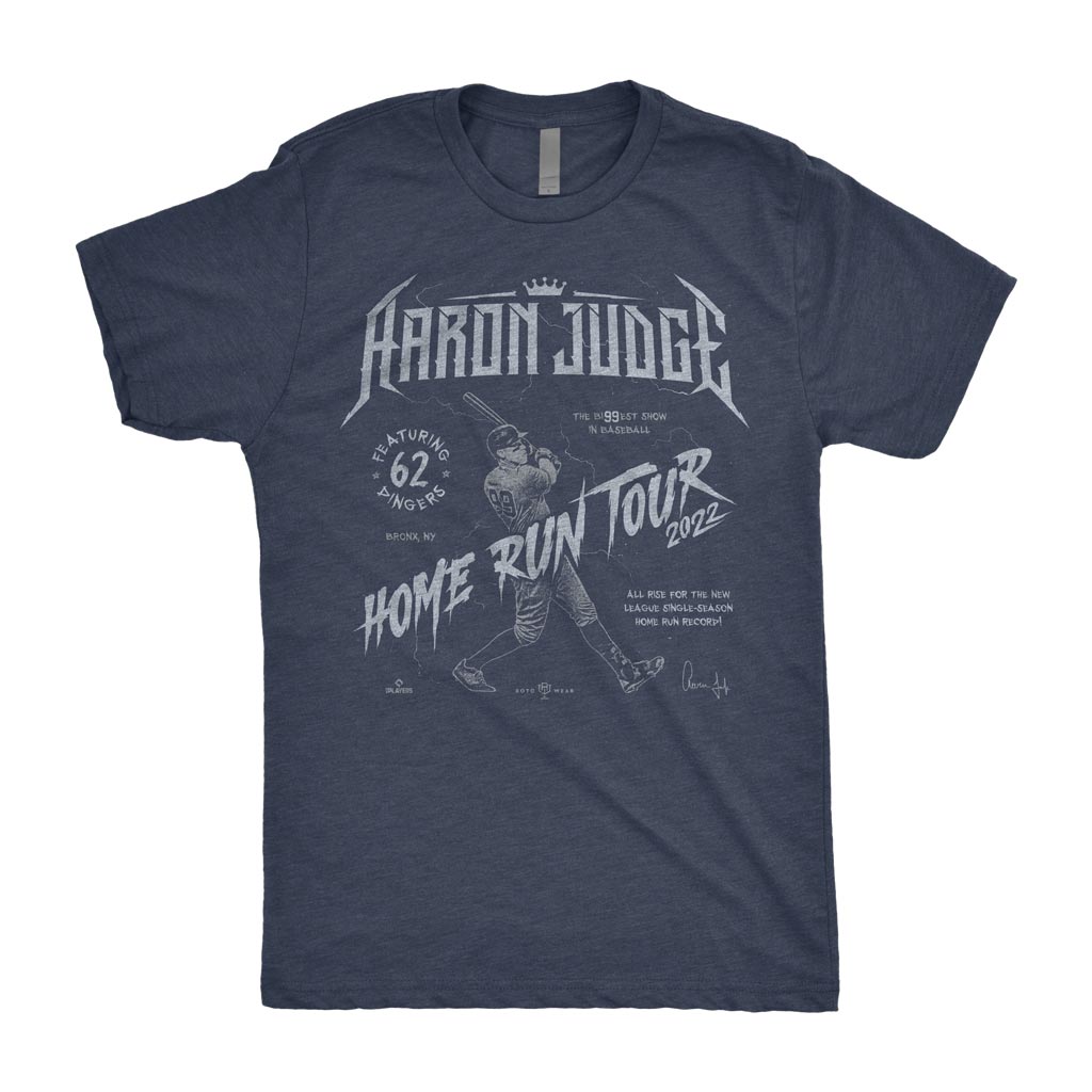 Rotowear Aaron Judge home run tour 2022 featuring singers 62 signature t- shirt, hoodie, sweater, long sleeve and tank top