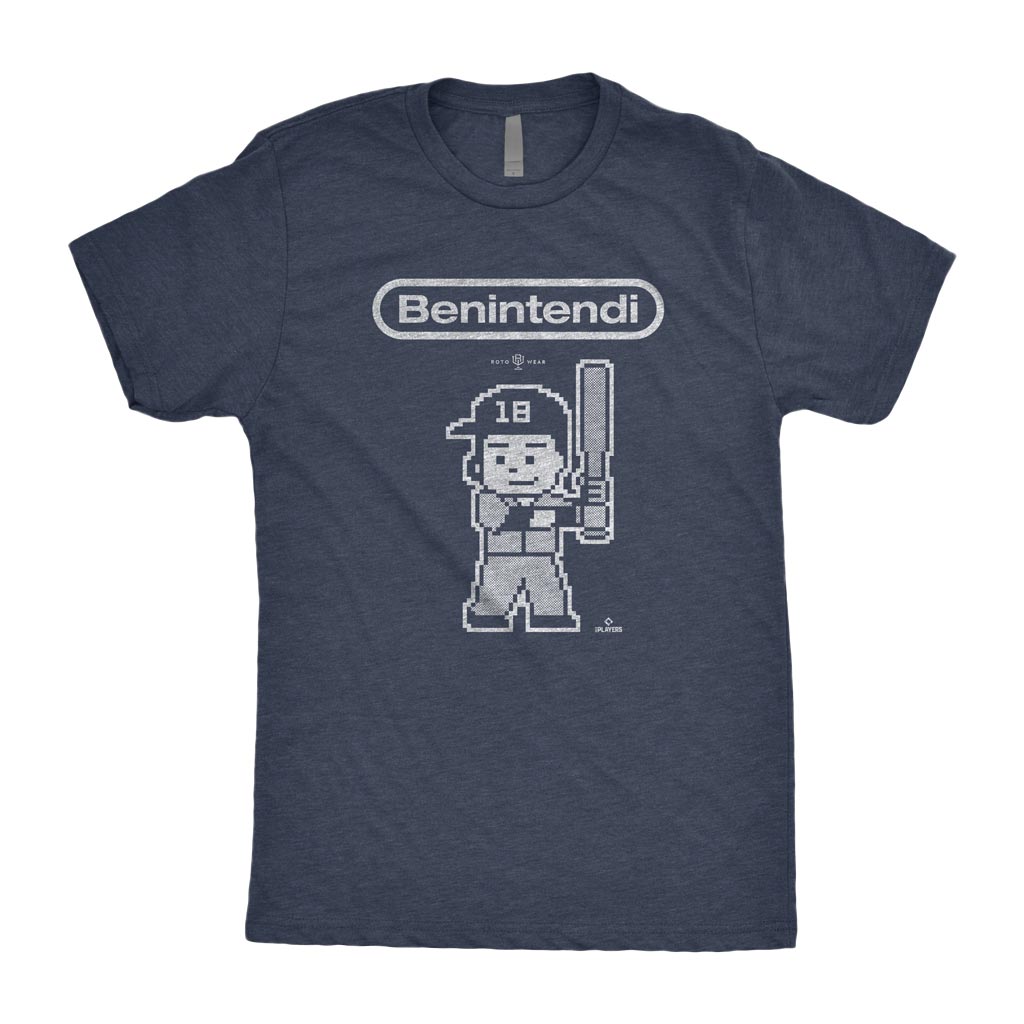 Benintendi Shirt | Andrew Benintendi Bronx New York Baseball 8-Bit Video Game MLBPA RotoWear