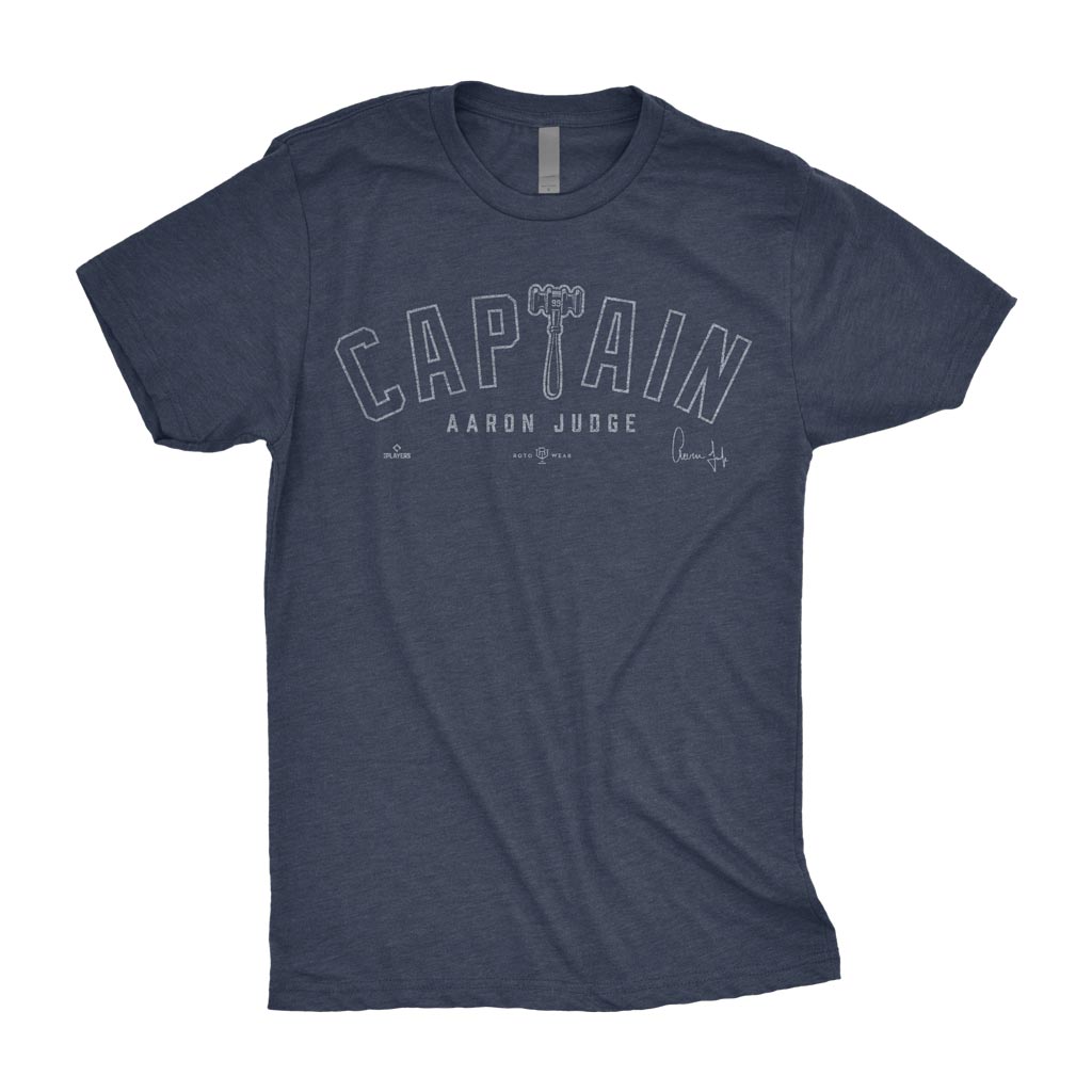 Rotowear Captain Aaron Judge Shirt | Bronx New York Baseball Gavel mlbpa L