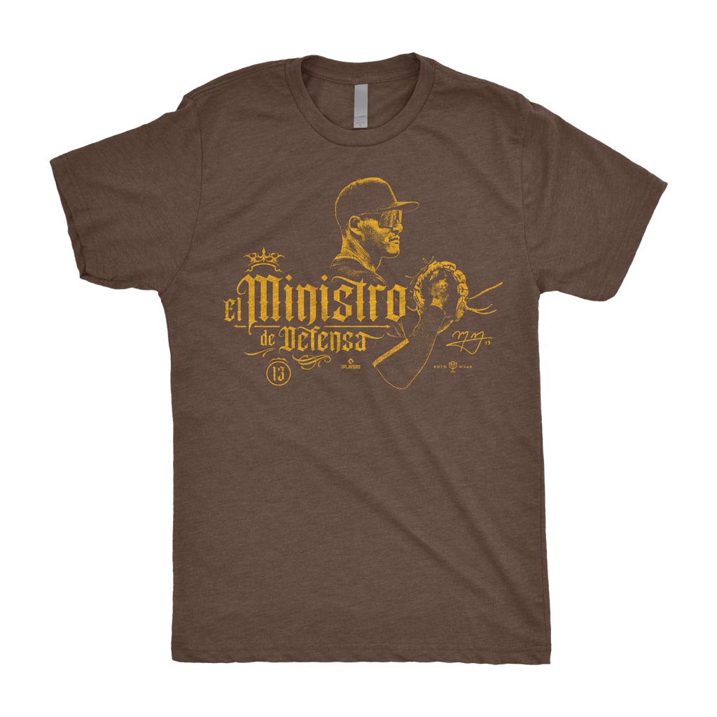 El Ministro de Defensa Shirt | Manny Machado San Diego Baseball Officially Licensed by MLBPA RotoWear
