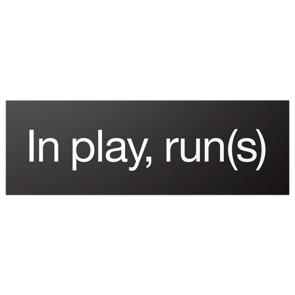 In Play, Run(s) Sticker