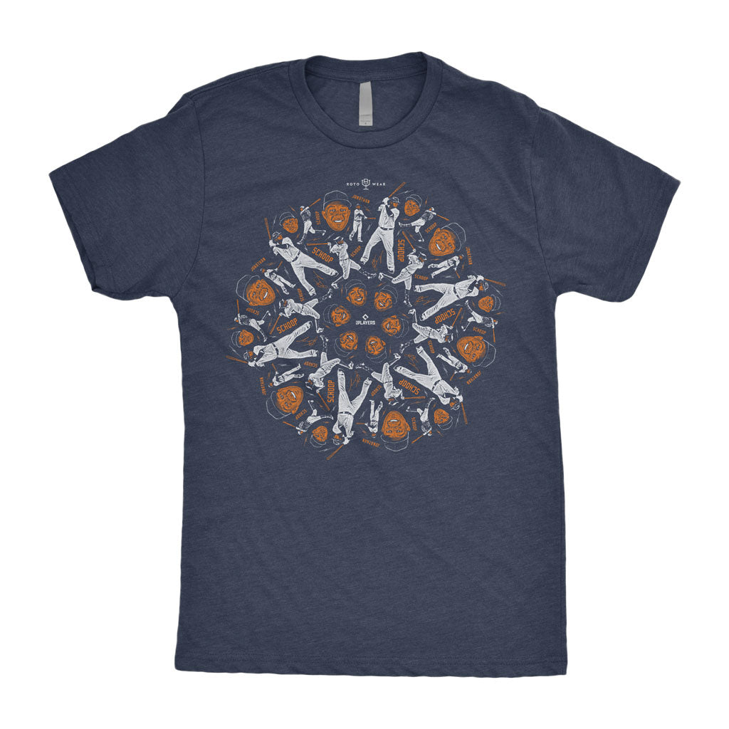 Kaleidoschoop Shirt | Jonathan Schoop Kaleidoscope Detroit Baseball RotoWear