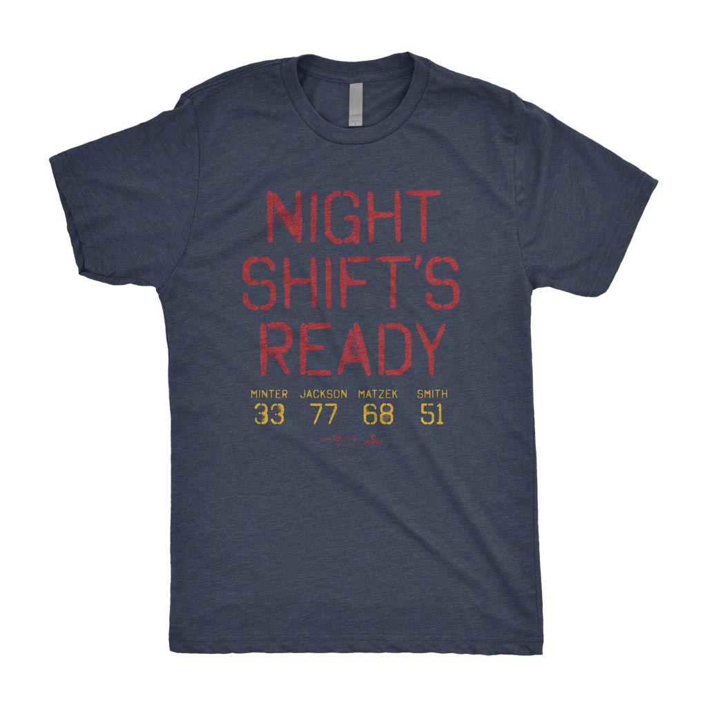 Night Shift’s Ready Shirt | Tyler Matzek Luke Jackson Will Smith AJ Minter Atlanta Baseball Bullpen RotoWear