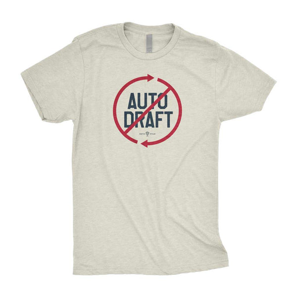 No Auto Draft Shirt  Fantasy Football Original RotoWear Design