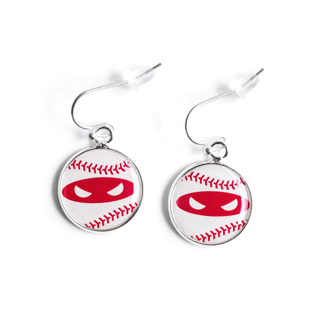 Pitching Ninja Earrings