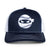 Pitching Ninja Trucker Hat (Navy x White)