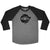 Pitching Ninja 3/4 Raglan Shirt (Black x Gray)