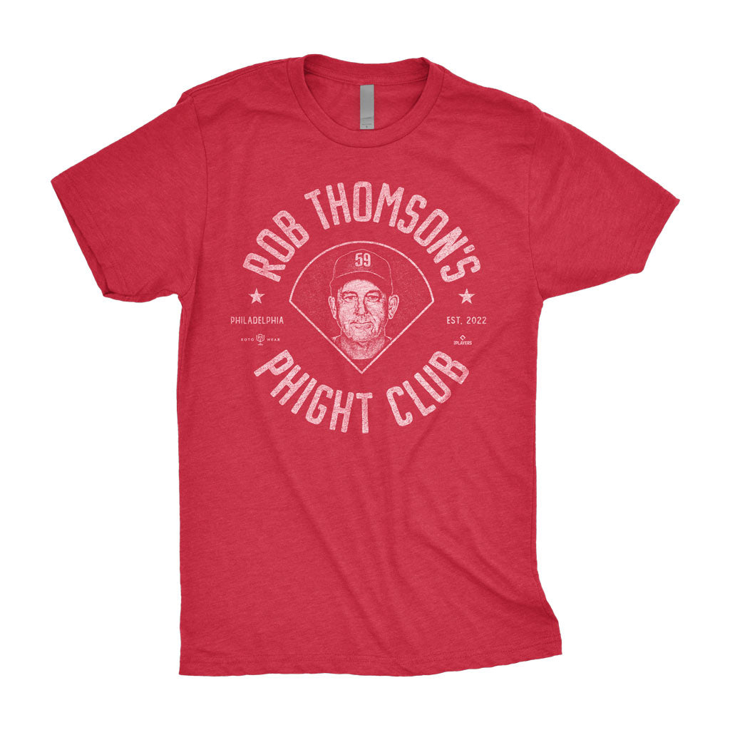 Rob Thomson’s Phight Club Shirt | Philadelphia Baseball Fight Club MLBPA RotoWear