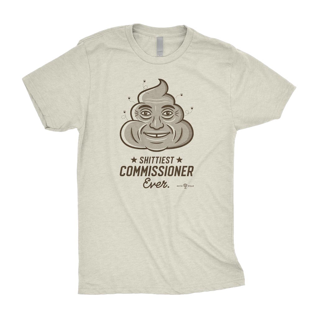 Shittiest Commissioner Ever Shirt | Original RotoWear Baseball Rob Manfred Poop Design