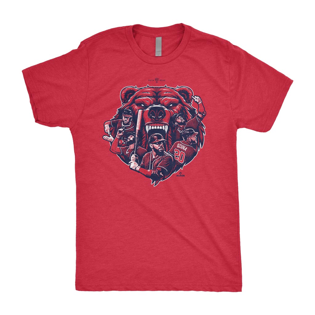 The Big Bear Shirt | Marcell Ozuna Atlanta Braves Baseball RotoWear Officially Licensed by MLBPA